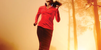 Sunrise running woman